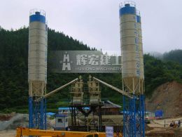 双HZS50混凝土搅拌站